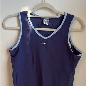 Nike Navy and Light Blue Sports Tank